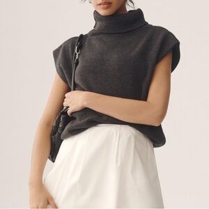 Maeve Gray Cowl Neck Sweater with Relaxed Fit